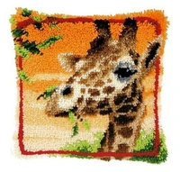latch hook rug kits animal deer cushion carpet cover floor mat red leaf sewing needlework for adults kids gift