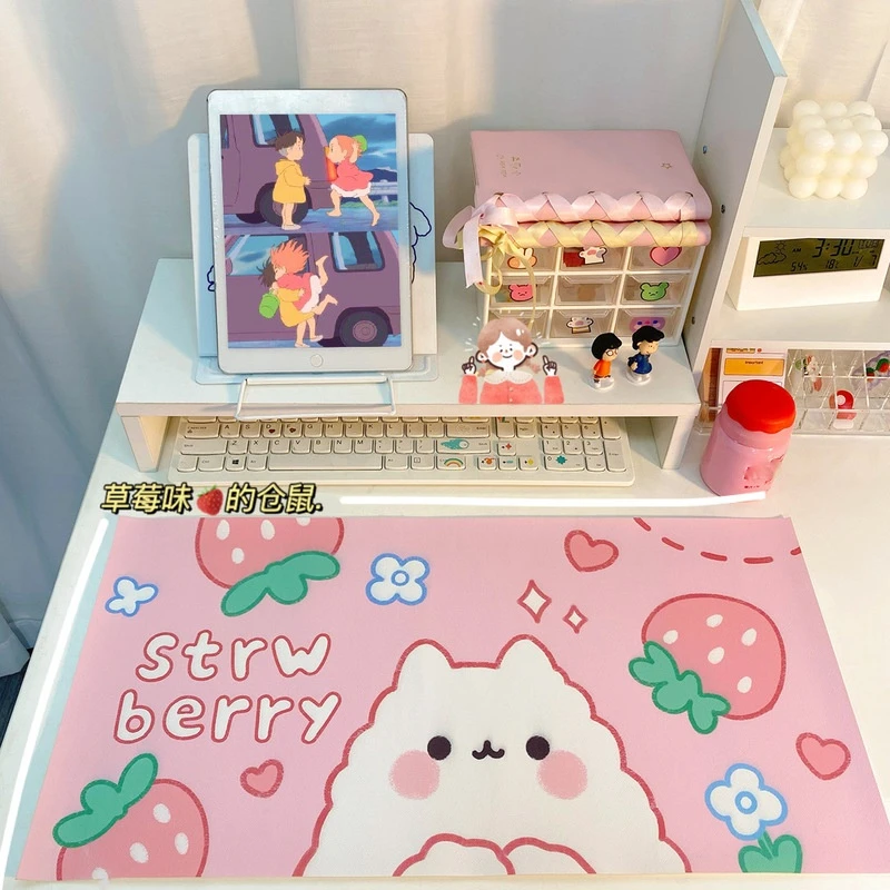 

Kawaii Cartoon Soft Table Antiskid Waterproof Desk Mat Mouse Pad Big Size Desktop Keyboard Pad Mat School Stationery Accessories