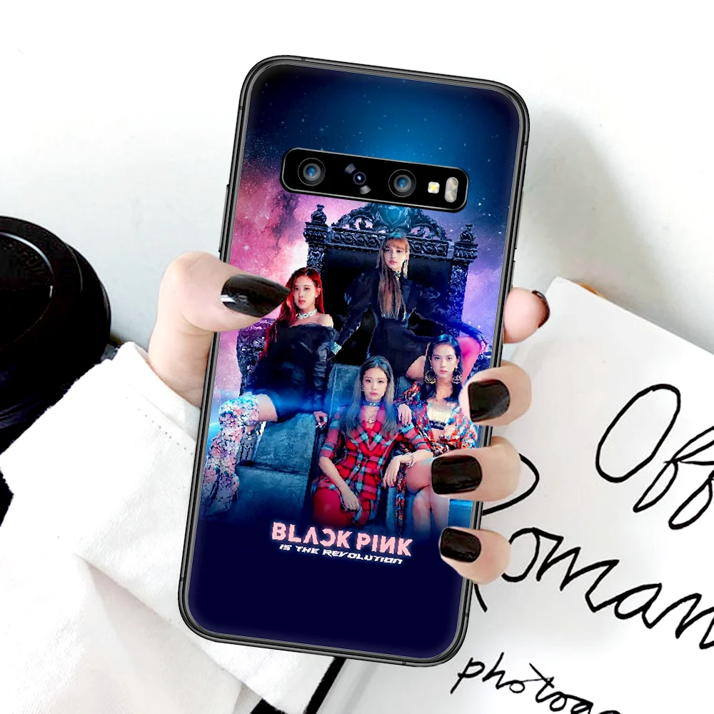 

Black-pinks Kpop Combination Phone Case For Samsung Galaxy Note S 8 9 10 20 Plus E Lite Uitra black Prime Fashion Cover Painting