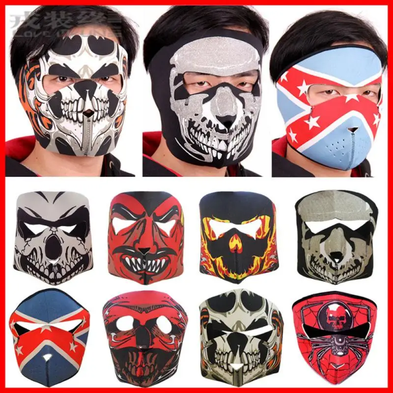 3D Скелет Череп бесшовный волшебный шарф маска для лица призрак лицо полное