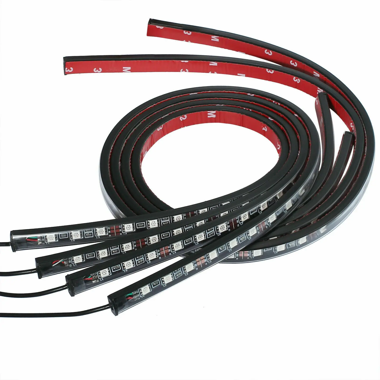 Car Interior Atmosphere LED RGB Strip Light Dashboard Floor Foot Decorative Lamp Music Control RV Caravan Accessories | Автомобили и