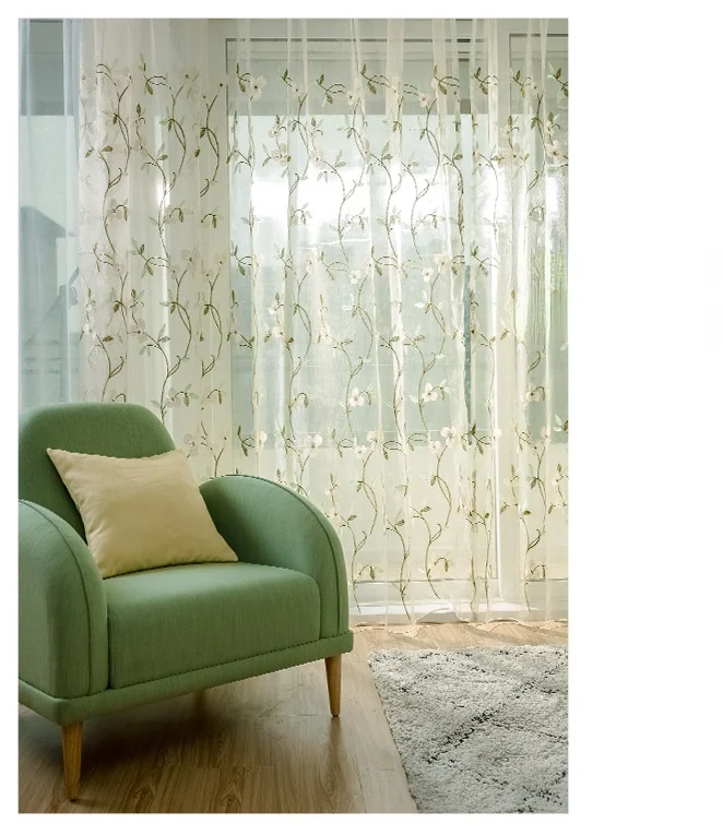 Тюлевые занавески с вышивкой на окно для гостиной драпировки спальни ткань