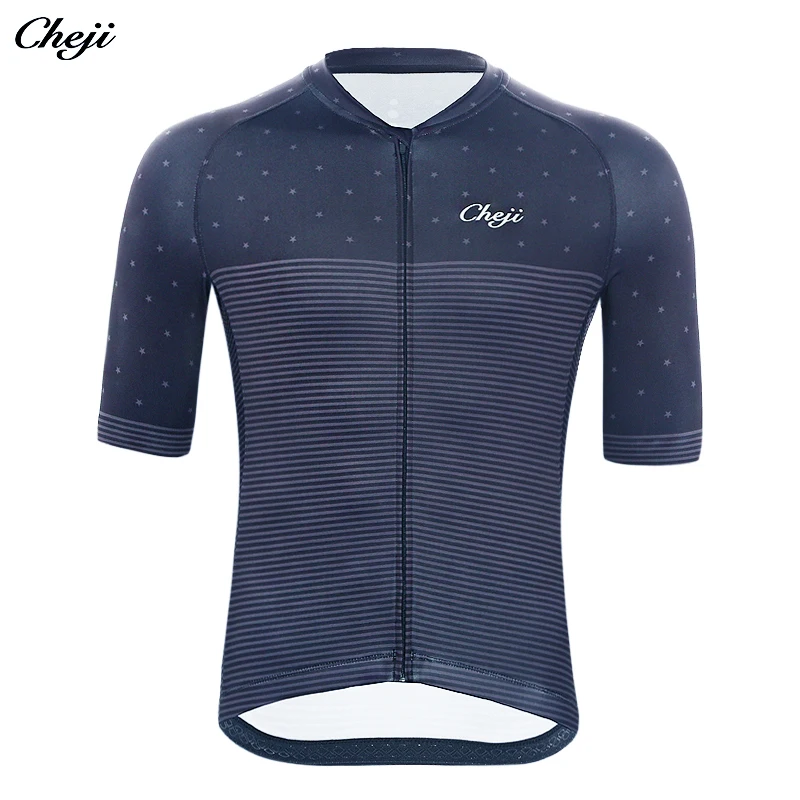 

CHEJI Men'S Cycling jersey Short sleeves Pro team Bicycle Clothing Quick Dry Bike Shirt top