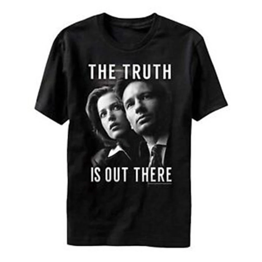 

Мужские футболки с принтом из фильма «Истина-это вне дома Скалли и Малдер» черного цвета