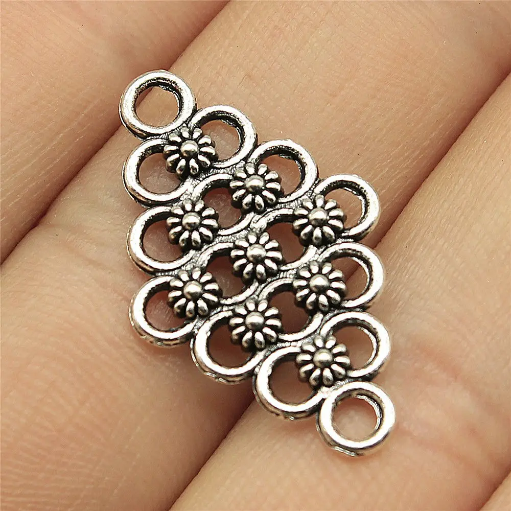 

Wholesale Metal Charms Lot 1pcs Motif Connectors bracelet charms for jewelry making 29x17mm