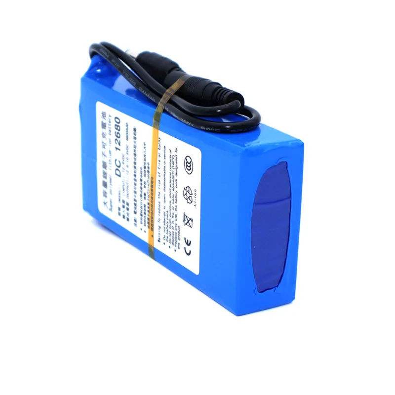 100% прочный DC 12V 6800 MAH высокой Ёмкость литий ионный перезаряжаемый аккумулятор AC
