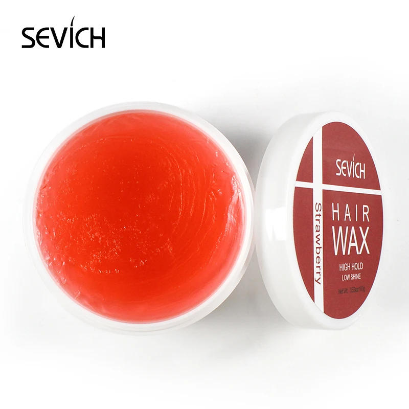 strawberry Sevich, модная готовая глина для укладки волос, ежедневное использование, мужской воск для волос с пятью вкусами, одноразовое формование волос, сильный моделирующий воск для волос/грязь - Цвет: strawberry