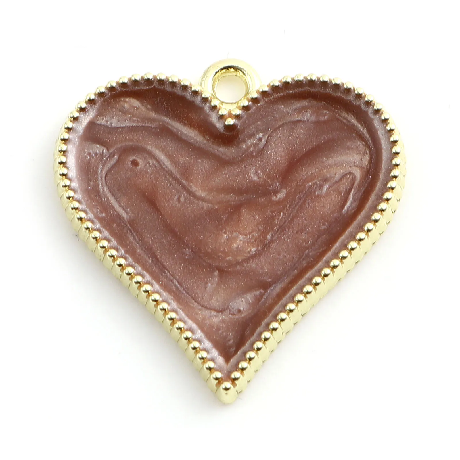 

10PCs Vintage Enamel Heart Charms Pendant For Jewelry Making Natural Colorful Charms Pendant Necklace Earrings DIY Gift