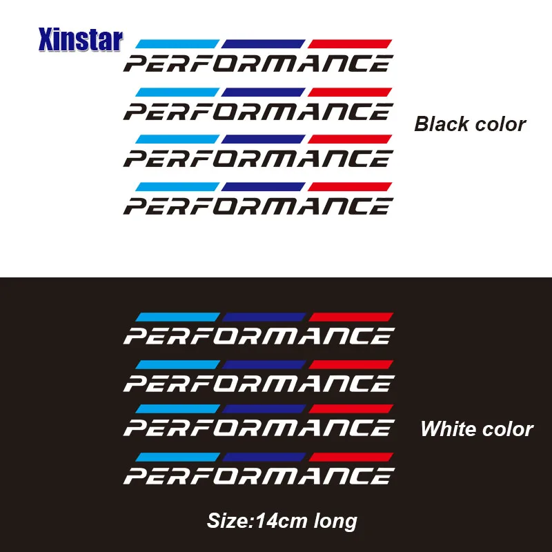 4 шт м Мощность производительность машины наклейка на обод колеса для Bmw E36 E39 E46 E53