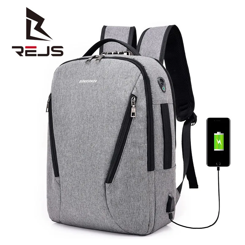 

Рюкзак мужской, для ноутбука 15,6 дюйма, с USB-портом для зарядки