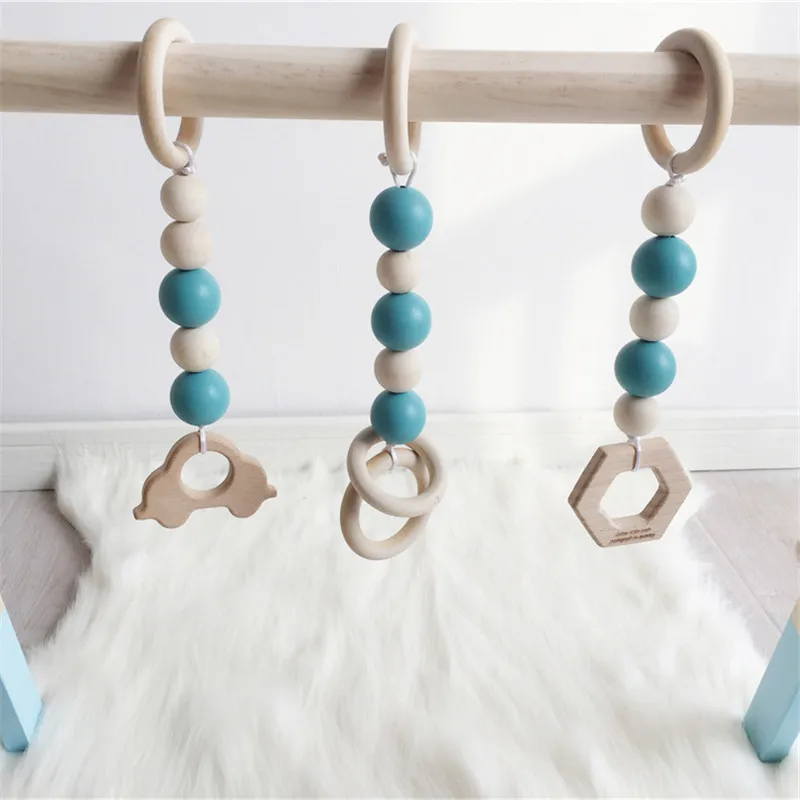 3 шт. скандинавские бусины из натурального дерева гирлянда декор для детской