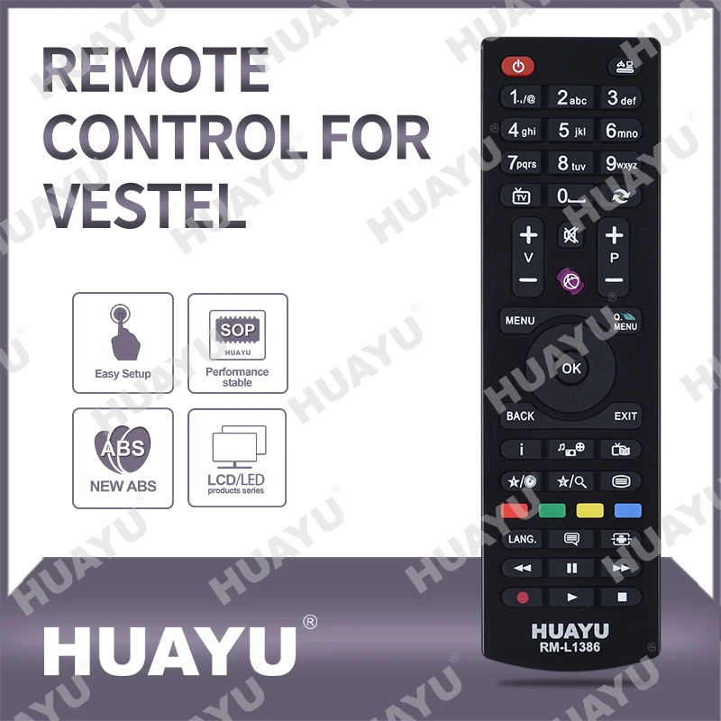 

universal remote control RM-L1386 for LCD/LED VESTEL TV Replacement Remote Controller