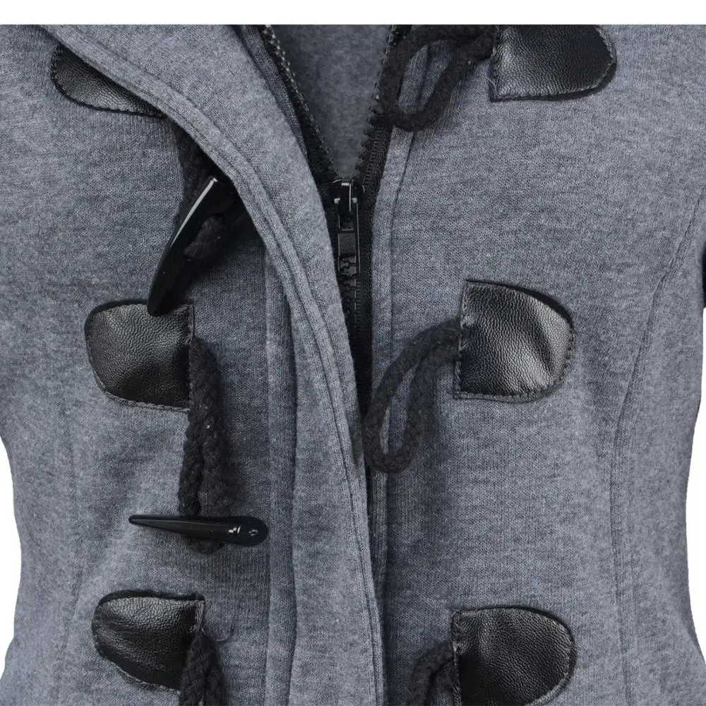 

Jackets Women 2020 Winter clothes Hooded Parkas Cotton Button Pockets Ladies Parka Blouson Clothing Zipper Tops Black Coat S~6XL