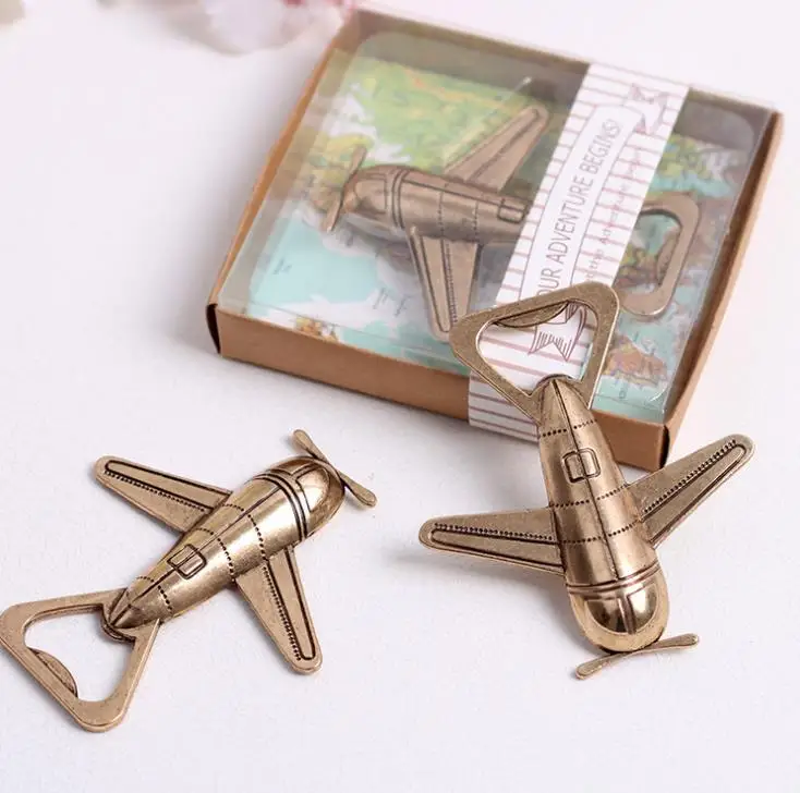 

Antique Air Plane Airplane Shape Wine Beer Bottle Opener Metal Openers For Wedding Party Gift Favors SN335
