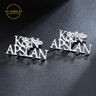 Индивидуальные запонки для жениха с именем персонализированные запонки из нержавеющей стали не выцветают ювелирные изделия для лучшей мужской рубашки подарки