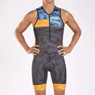 Костюм ZOOTEKOI мужской для триатлона без рукавов, летний велосипедный комбинезон, детская одежда, комплект Джерси для езды на свежем воздухе