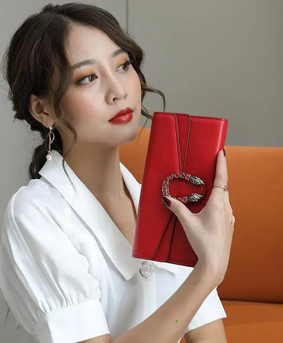 

Women fashion handbag genuine leather wallet party bag free shipping