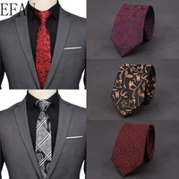 mens ties stripe plaid paisley flower floral 7cm jacquard necktie accessories daily wear cravat wedding party gift c81 120