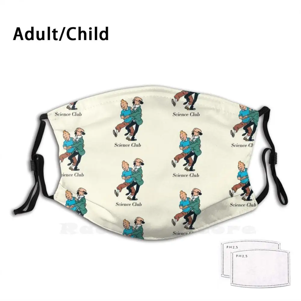 Два ученых. Многоразовая маска для лица с забавным принтом Pm2.2100 фильтром научный