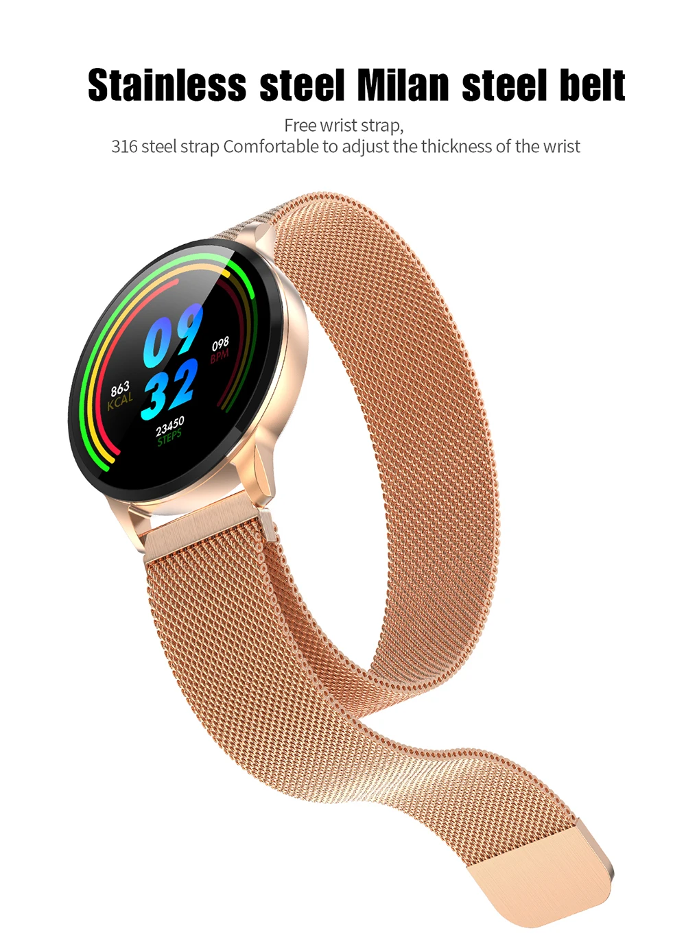 Greentiger Новые смарт-часы для фитнеса для женщин монитор сердечного ритма Bluetooth Шагомер сенсорный Интеллектуальный спортивный Smartwatch VS L5 L7 F8