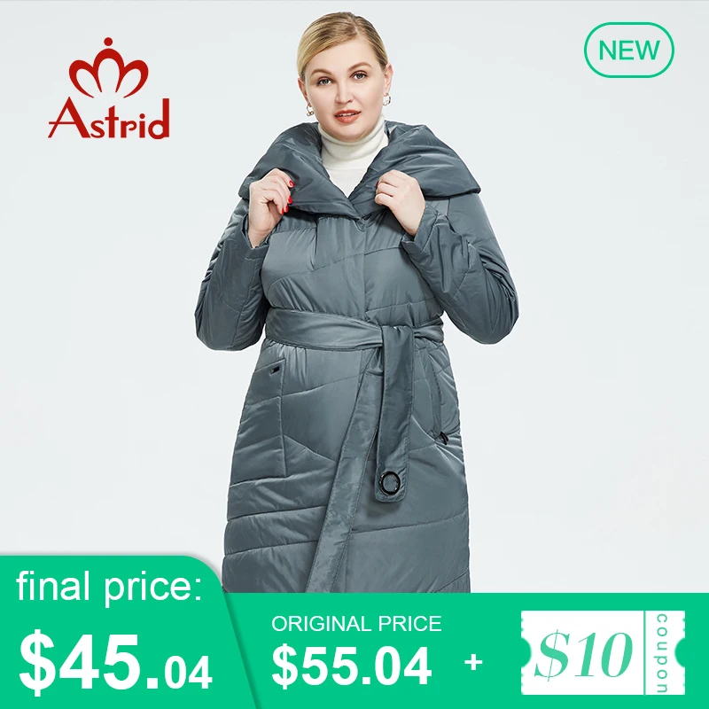 Astrid 2021 Новое осенне зимнее женское пальто Женская Теплая длинная парка Модная