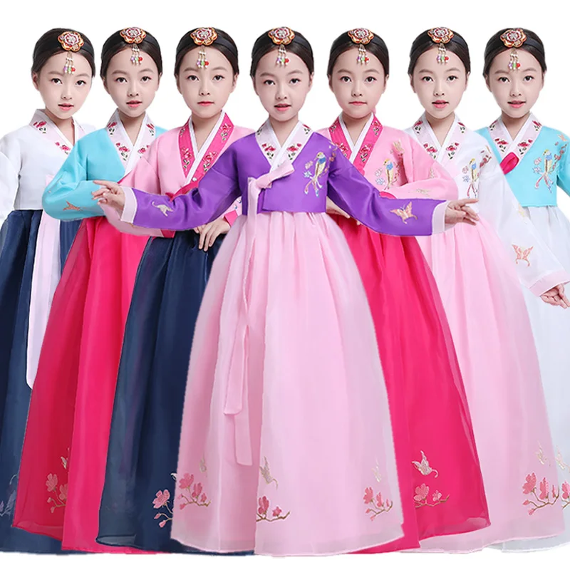 Детский классический костюм Hanbok для сценического шоу корейское Дворцовое