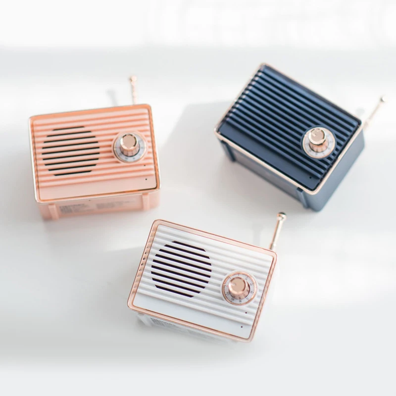 Перезаряжаемые винтажные миниатюрные Bluetooth колонки с USB разъемом портативные