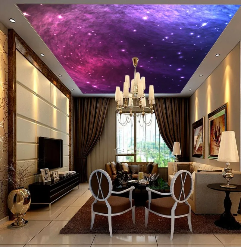 Обои для стен 3 d гостиной 3d потолки красивое небо Потолочная живопись фоновая