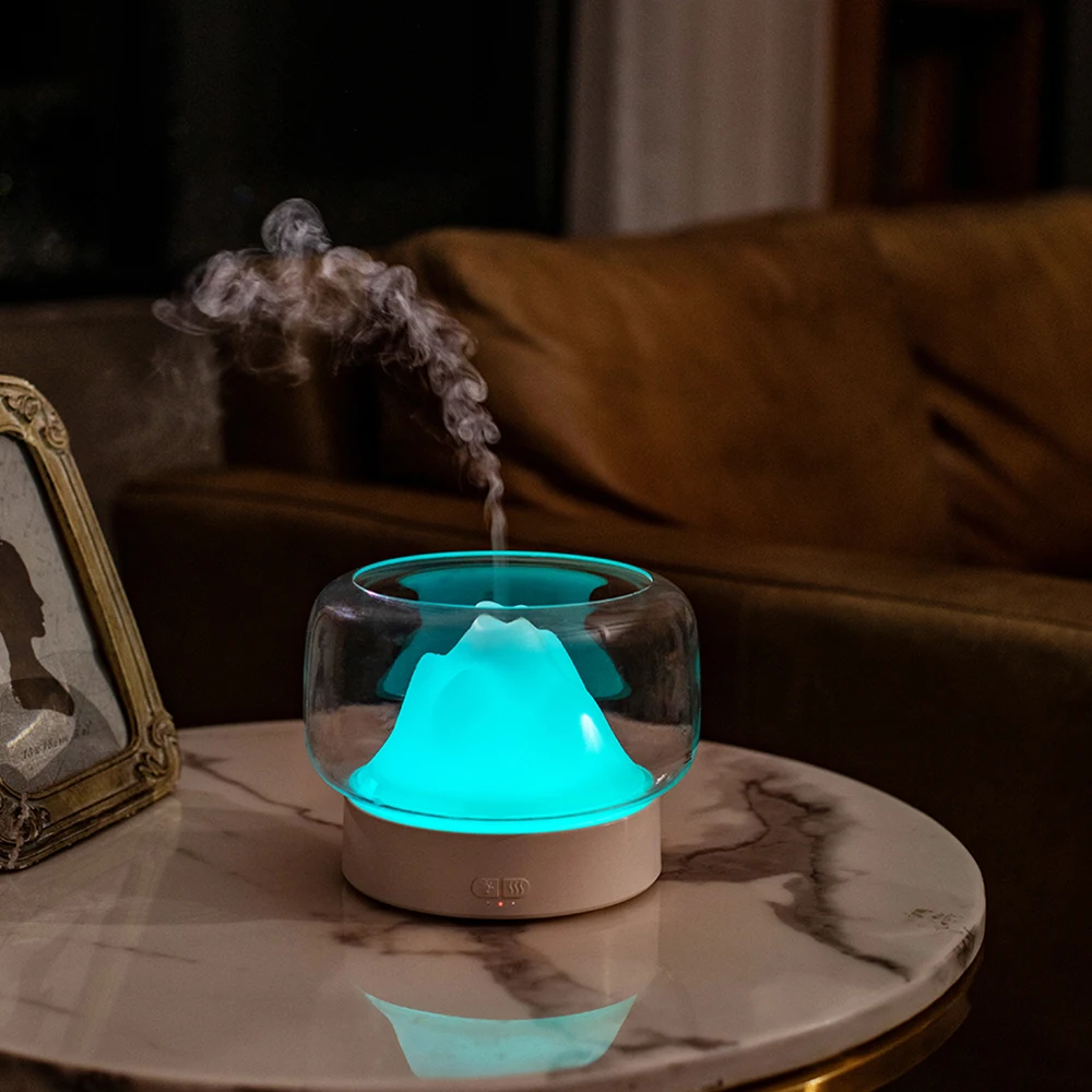 

BPA Free Aroma Diffuser 400ML Moutain View Essential Oil Aromatherapy Difusor With Warm and Color LED Lamp Humidificador