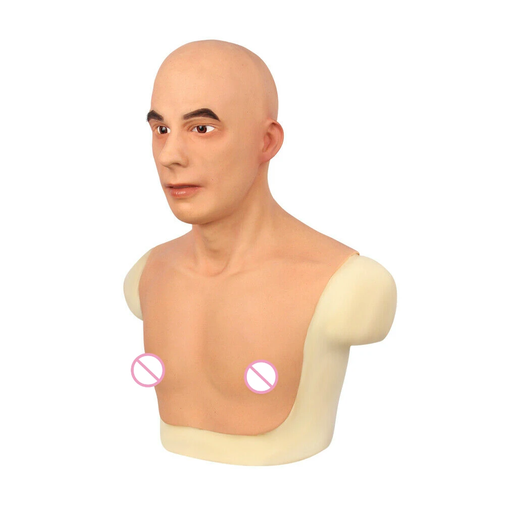 Halloween Mask Realistic Silicone Hood Mask Handmade Headdress for Young People Party Mask