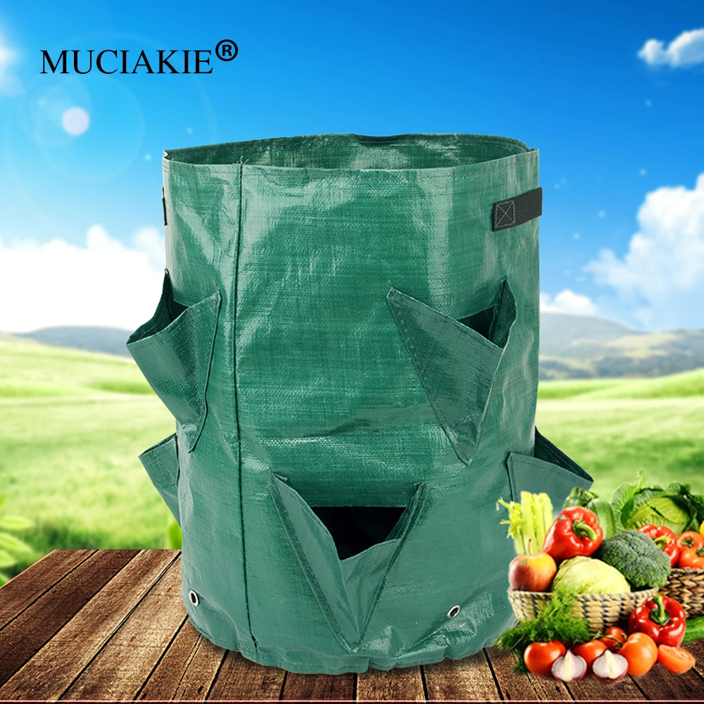 MUCIAKIE 1 шт. 35x45 см 8 карманов мешок для посадки клубники и корзина фруктов