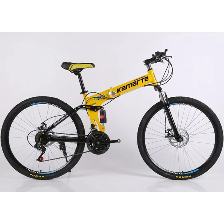 Folding Bicycle 24/26-Inch Double Damping Disc Brake Variable Speed Mountain Bike Carbon Steel Frame Road |