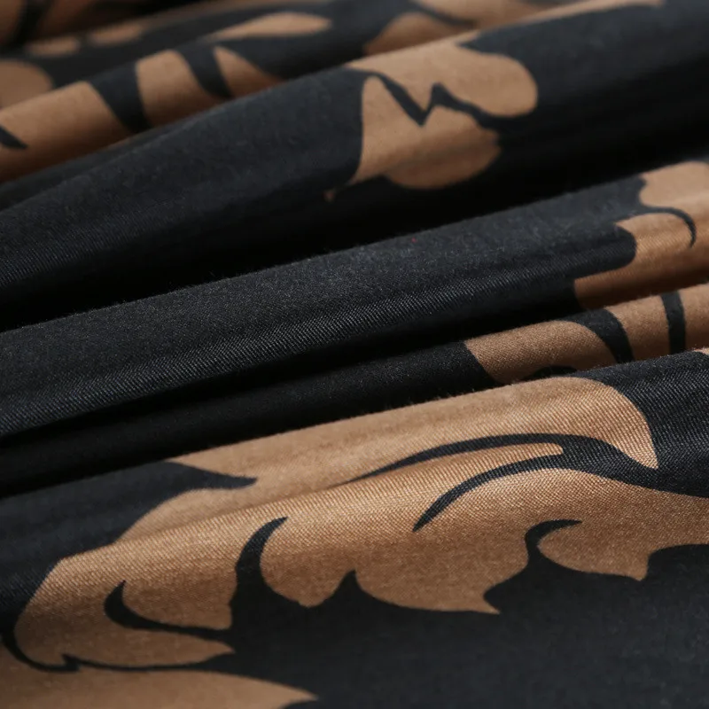 Роскошные черно-белые наволочки для постельного белья пододеяльник домашний