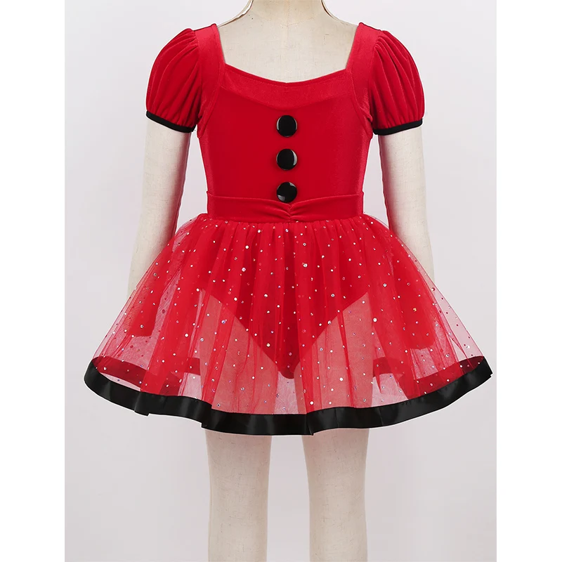 Детская юбка пачка с короткими рукавами фонариками и блестками|Балет| |