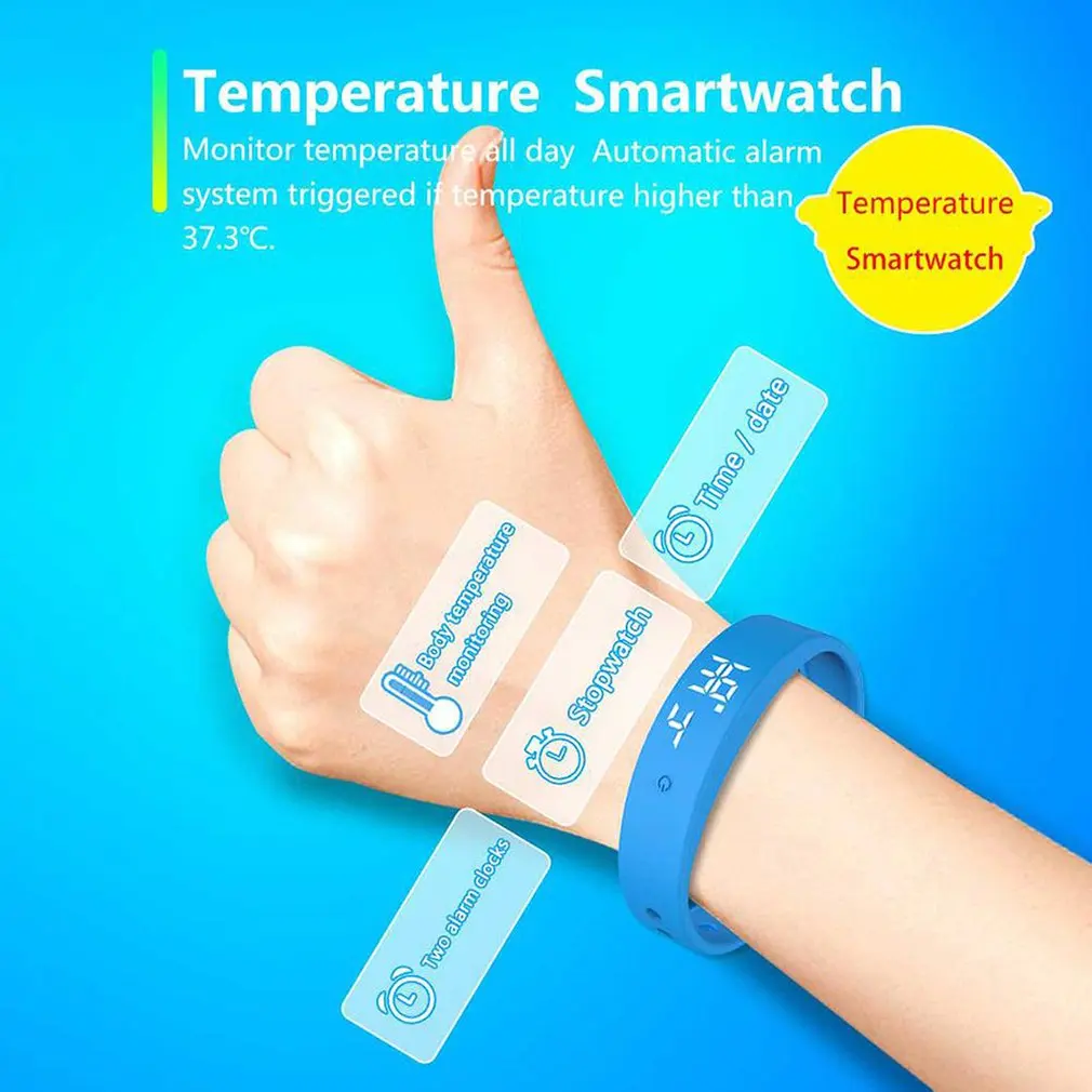 V9 Smart Bracelet Body Temperature Monitoring Precise Display Band Chargeable Accurate Watch | Электроника
