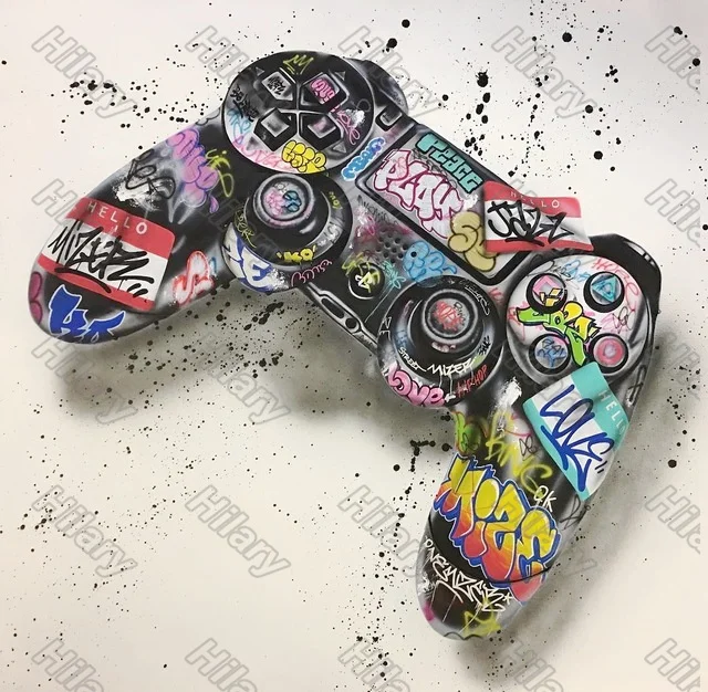 

Poster Gamepad Colorful Splash Ink Canvas Painting Wall Art Nature Home Decoration for Living Room and Bedroom Frameless Style