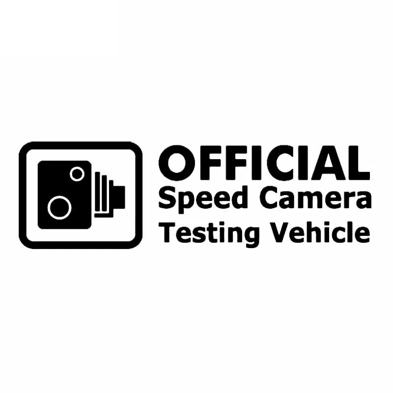

Car Sticker Official Speed Camera Test Car PVC Car Decoration Accessories Decals Waterproof Sunscreen Black/white,16cm*5cm