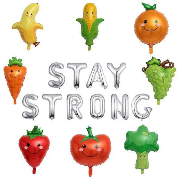 

STAY STRONG Letter Banner Balloon - Not All Heroes Wear Capes Foil Mylar Balloon