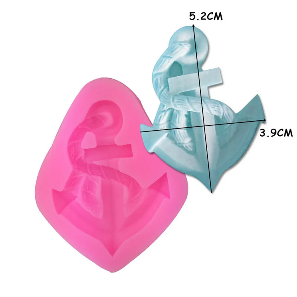 Anchor Rudder Silicone Mold Ship Rope Fondant Cake Sugarcraft Decorating DIY Tools Pastry Chocolate Cupcake Baking Moulds