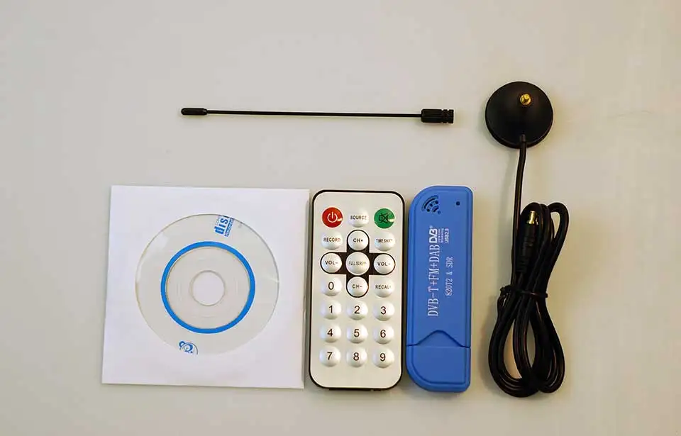 ТВ-тюнер USB2.0 Blue tv Stick DAB FM DVB-T RTL2832 R820T SDR RTL-SDR Dongle Stick цифровой ТВ приемник ИК пульт дистанционного управления с антенной