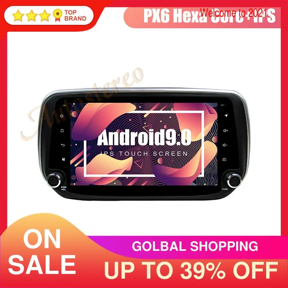 Автомобильный мультимедийный плеер на Android 9 0 GPS навигатор для Hyundai IX45/Sante Fe 2019 +