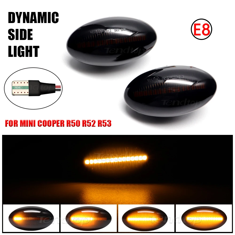 2X светодиодные динамические поворотники последовательные боковые габаритные