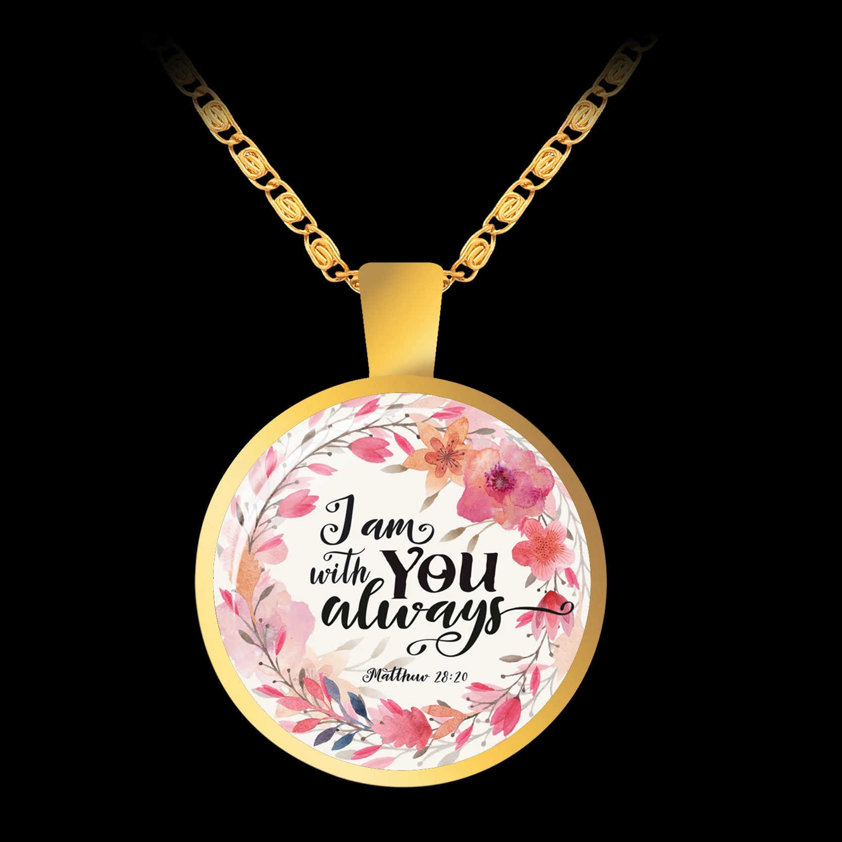 Библия сюжет всегда радость вдохновляющие цитаты подвеска ожерелье золотой цвет