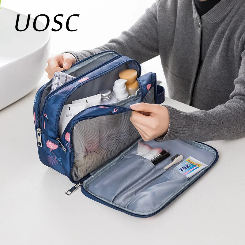 UOSC многофункциональная дорожная косметичка, косметичка, женские косметички, органайзер для туалетных принадлежностей, водонепроницаемые женские футляры для хранения косметики