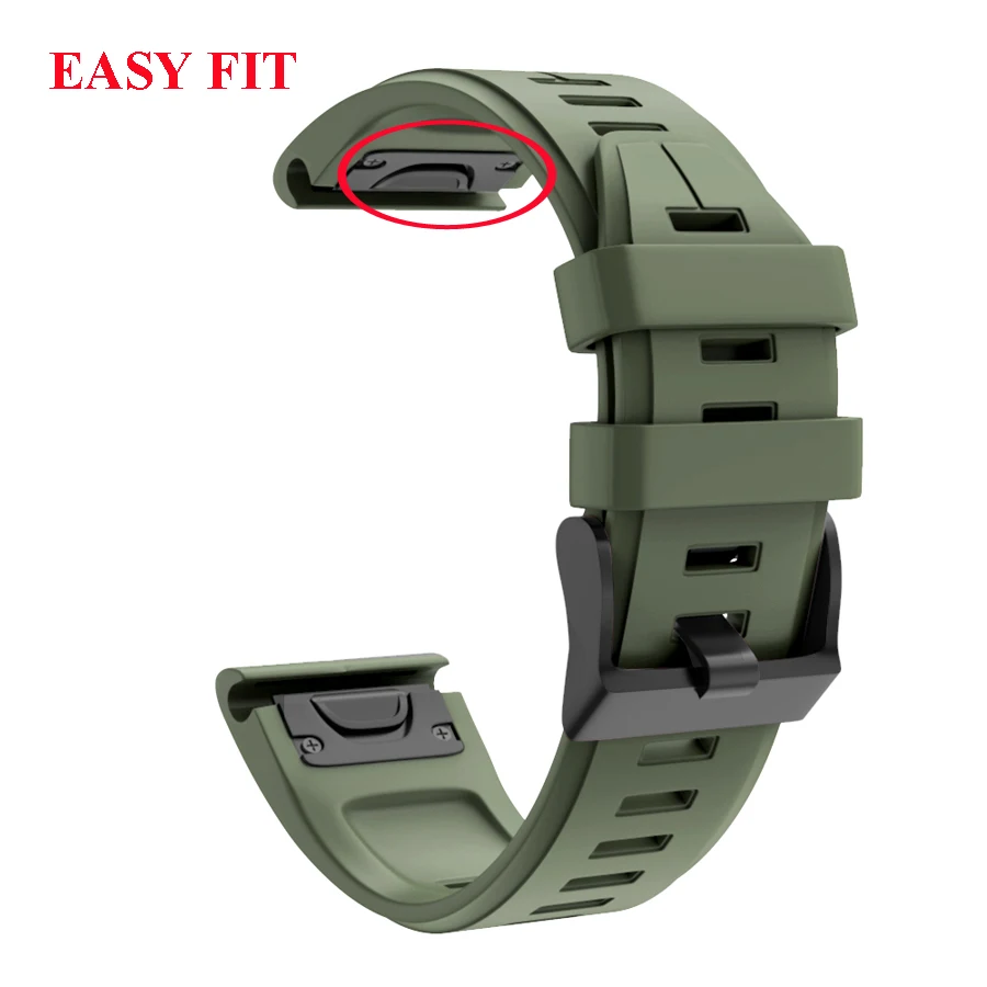 

22mm 26mm wristband For Garmin Fenix 6X 6S/Fenix 3/Fenix 3 HR Silicone Sport watchband strap Replacement fashion smart Accesso