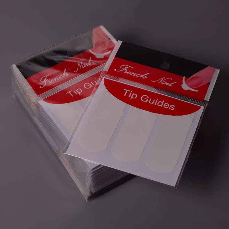 2 шт белые ПВХ ногти руководство наклейки использовать на обе пальцы большой