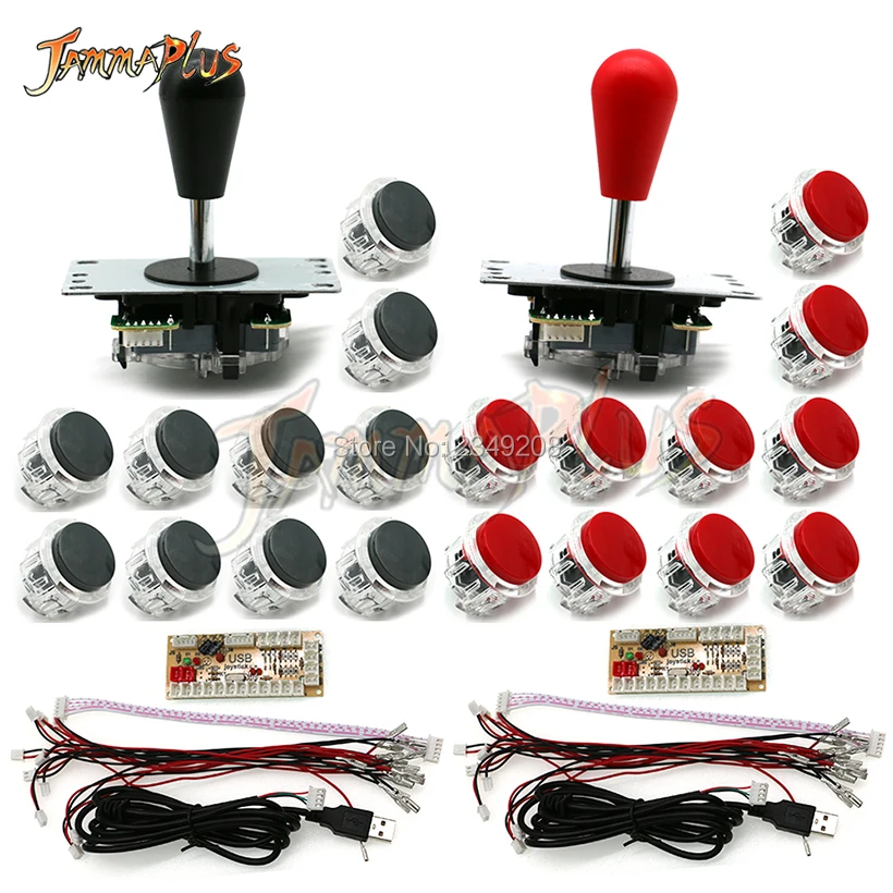 Нулевая задержка игровой джойстик DIY Kit USB энкодер для ПК raspberry Pi 4/8 позиционный джойстик с Американский мяч+ 30 мм кнопки