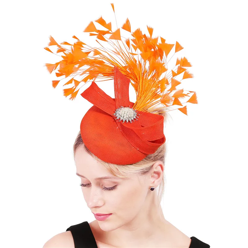 

New Colors Gorgeous Female Occasion Fascinators Hat Headbands Accessories Derby Wedding Dinner Feathers Headwear Women Headpiece