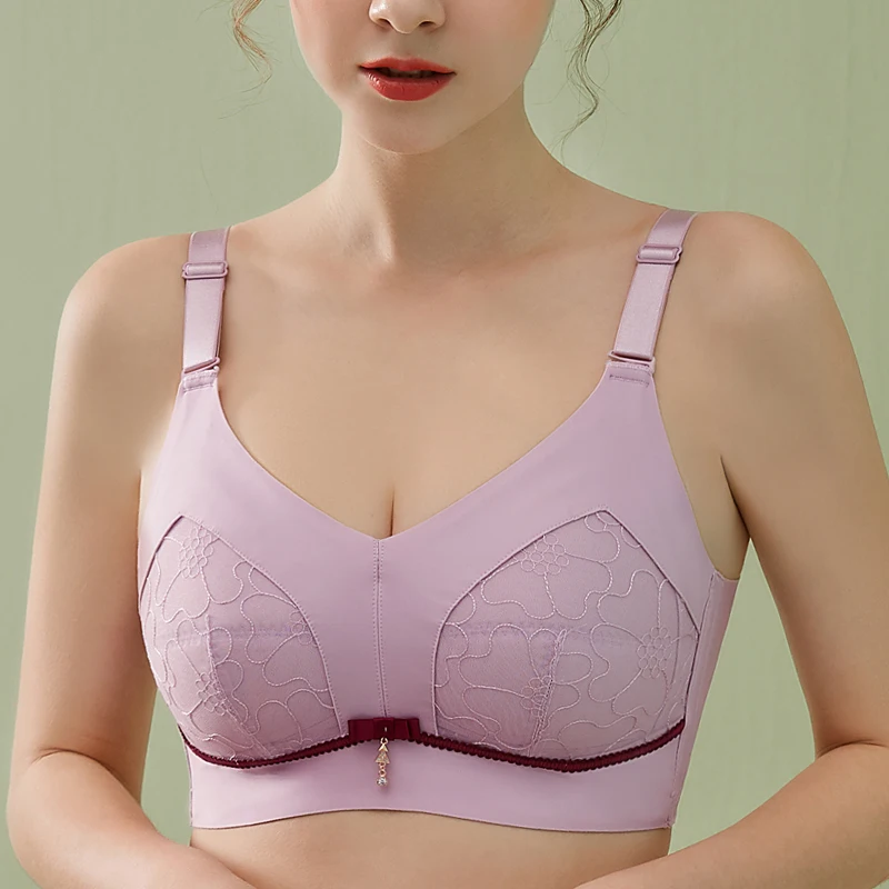 

Women's Wire Free Non-Foam Lace Bra Latex ingredients bra 34 36 38 40 42 B C D