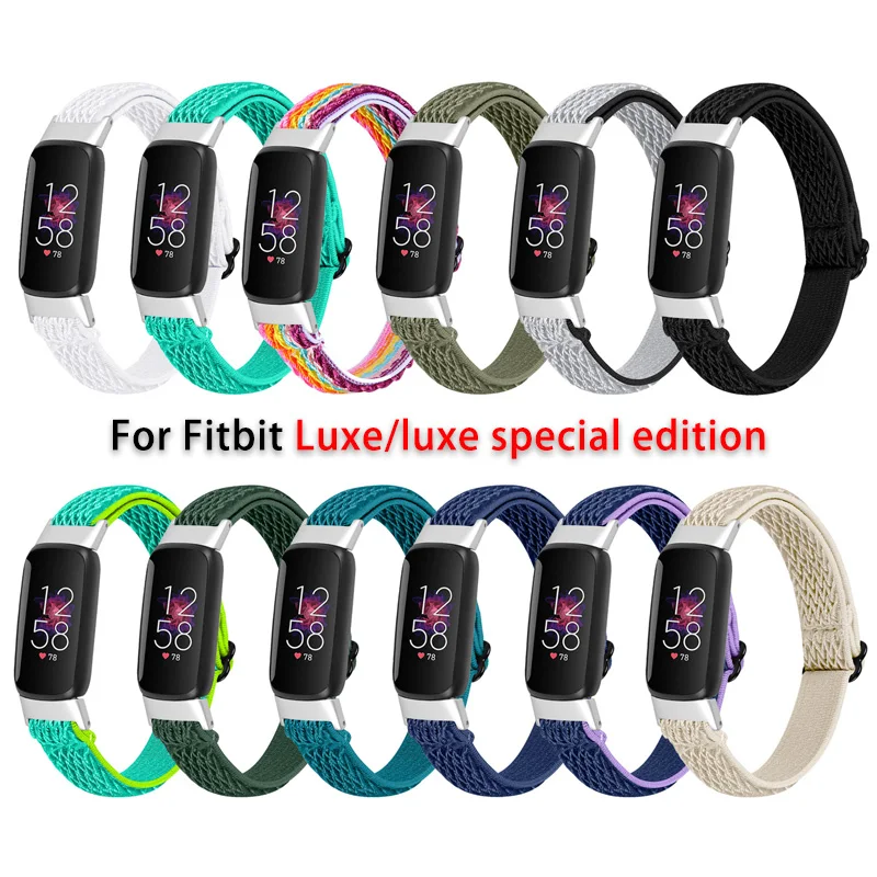 

Elastic Nylon Band For Fitbit Luxe Smart watch Braided Adjustable Bracelet correa For Fitbit Luxe Special Edition Accessories